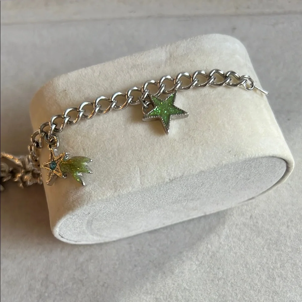 Silver Charm Bracelet with Fairy and Star